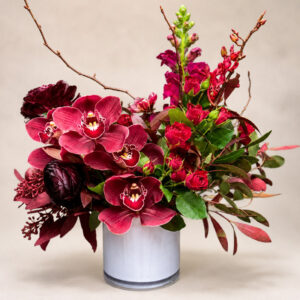 Tomando Té — Orquídeas y Rosas Rojo